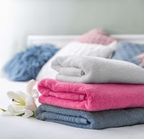 Freshly washed and folded towels